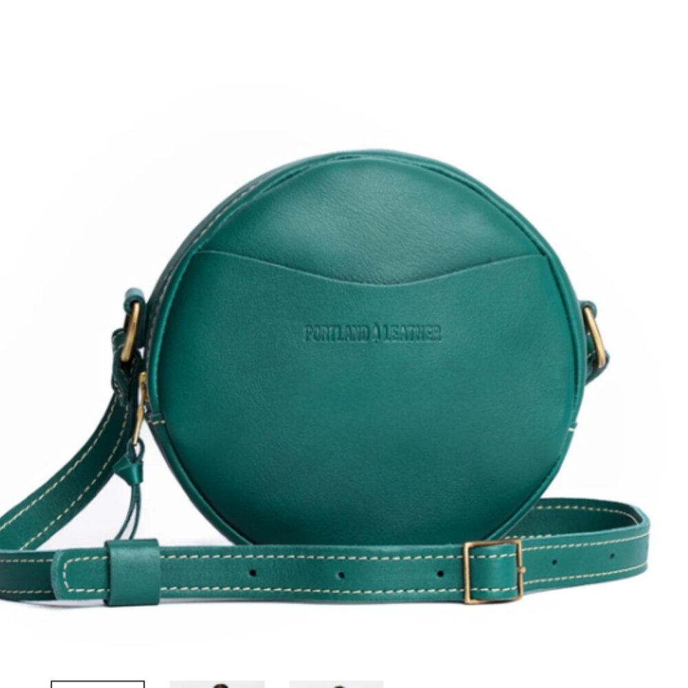 Portland Leather Circle Crossbody Bag New, Never-used